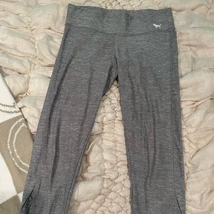 PINK grey leggings w/ sequin decal